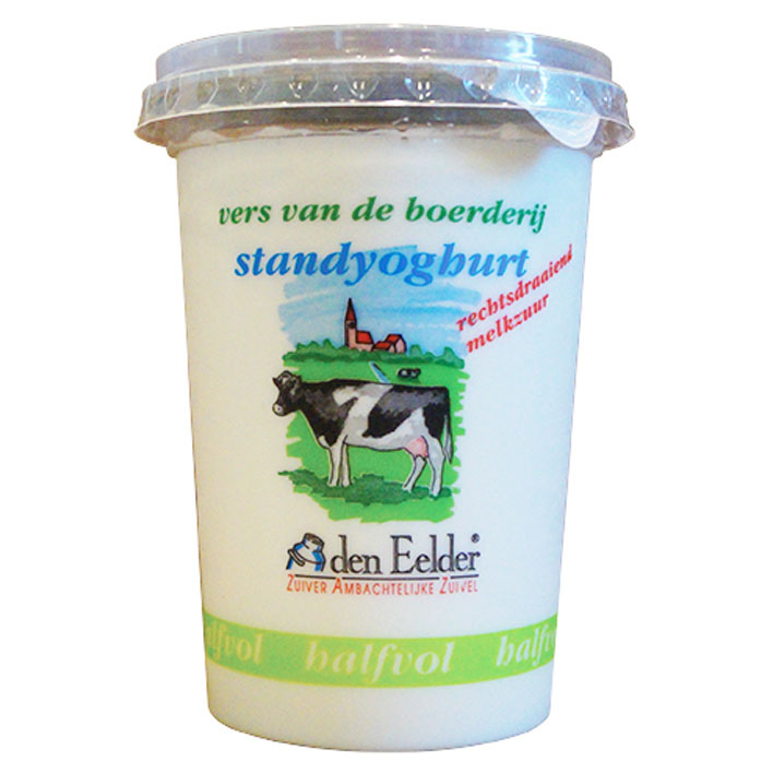 Den Eelder standyoghurt halfvol 0,5 ltr.