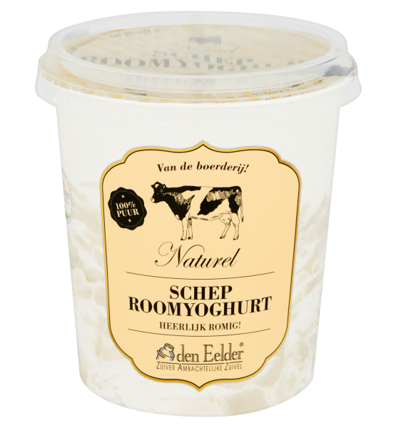 Den Eelder roomyoghurt naturel 400 gr.