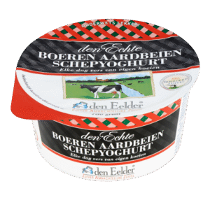 Den Eelder schepyoghurt aardbei 150 gr.