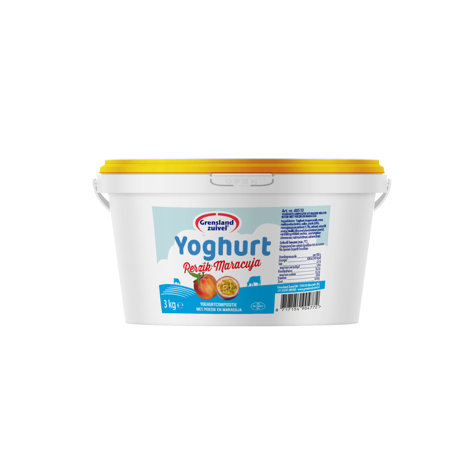 Vruchtenyoghurt Perzik emmer 3kg.