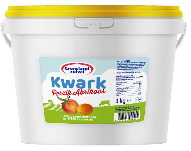 Vruchtenkwark Grensland Perzik/Abrik.3kg