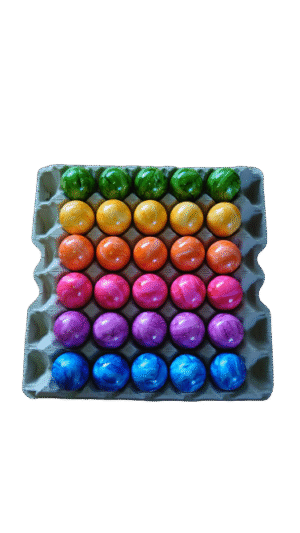 Eieren gekookt en gekleurd p/st.