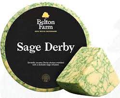 Cheddar Sage Derby p/kg.