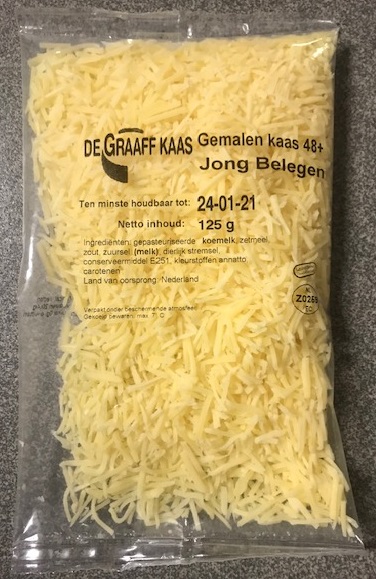 Geraspte kaas jongbelegen 150 gr.