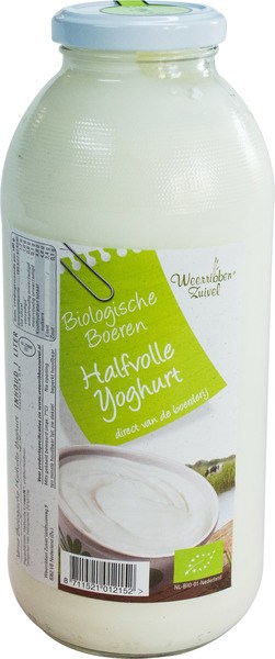 W.R. EKO yoghurt halfvol pot 1 ltr.
