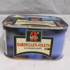 Ansjovisfilets in olie blik 630 ml.