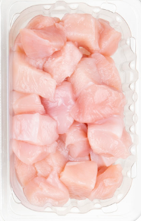 Kip Filetblokjes naturel p/kg. DOOS