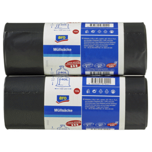 Afvalzakken Horeca 2x10st 240 ltr. zwart