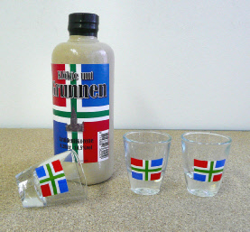 Borrelglaasje Groninger Vlag p/st.