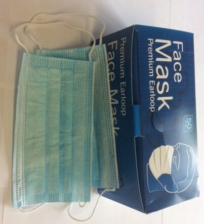 Mondkapje blauw 50 stuks