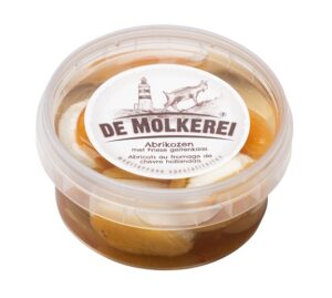 Abrikozen met geitenroomkaas 150 gr.