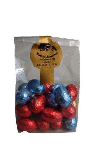 Paaseitjes melk/wit/puur 200 gr.