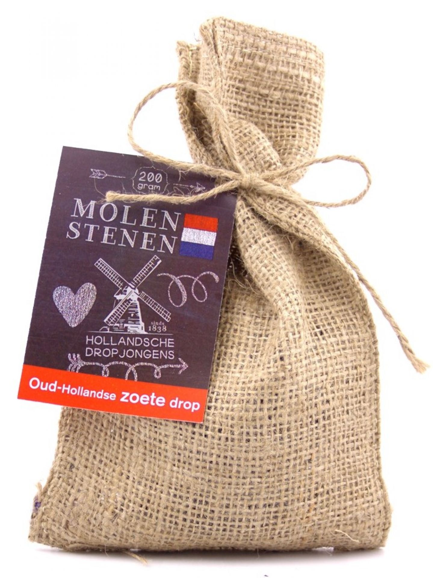 Molenstenendrop in jute zakje 200 gr.