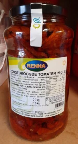 Tomaten gedroogd op olie 2,9 kg.