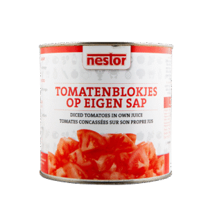 Tomatenblokjes Deliterra blik 3 ltr.