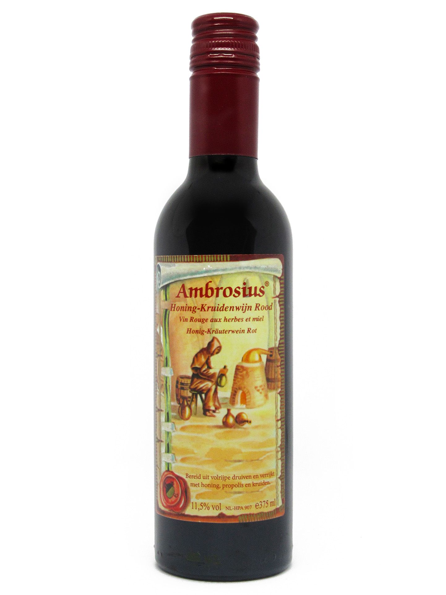 Ambrosius Honing-kruidenwijn rood 0,375l