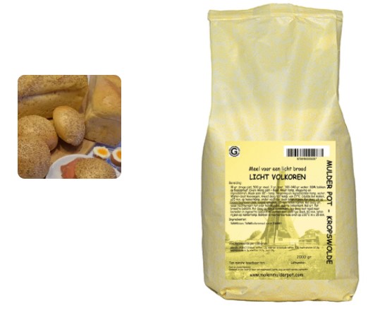 Weitemeel broodmix 2 kg.(licht volkoren)