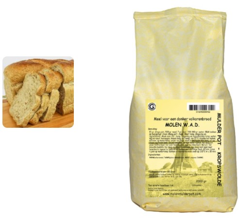 Molen W.A.D. broodmix 2 kg.