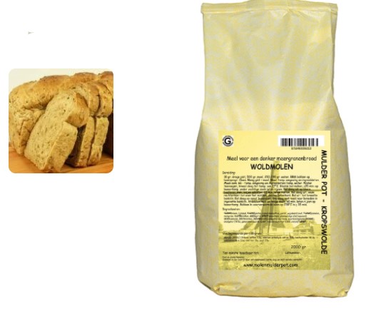 Woldmolen broodmix 2 kg.