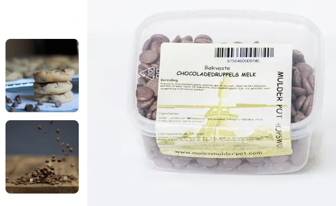 Chocoladedruppels melk 200 gr.bakvast
