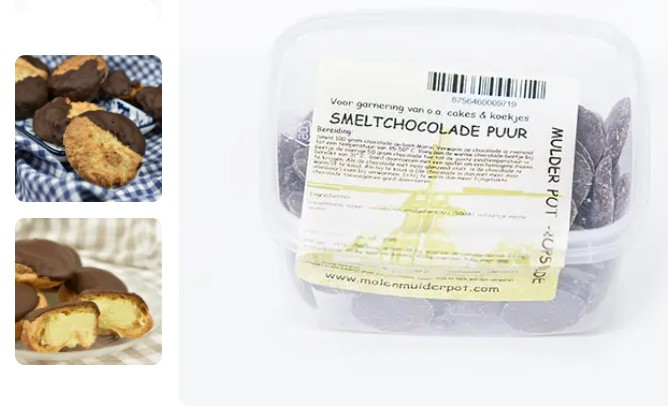 Smeltchocolade puur 150 gr.