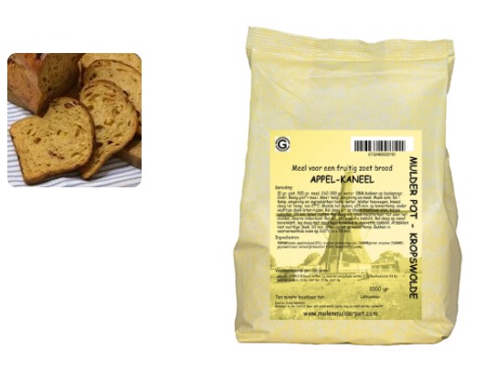 Appel-kaneelbrood 1 kg.