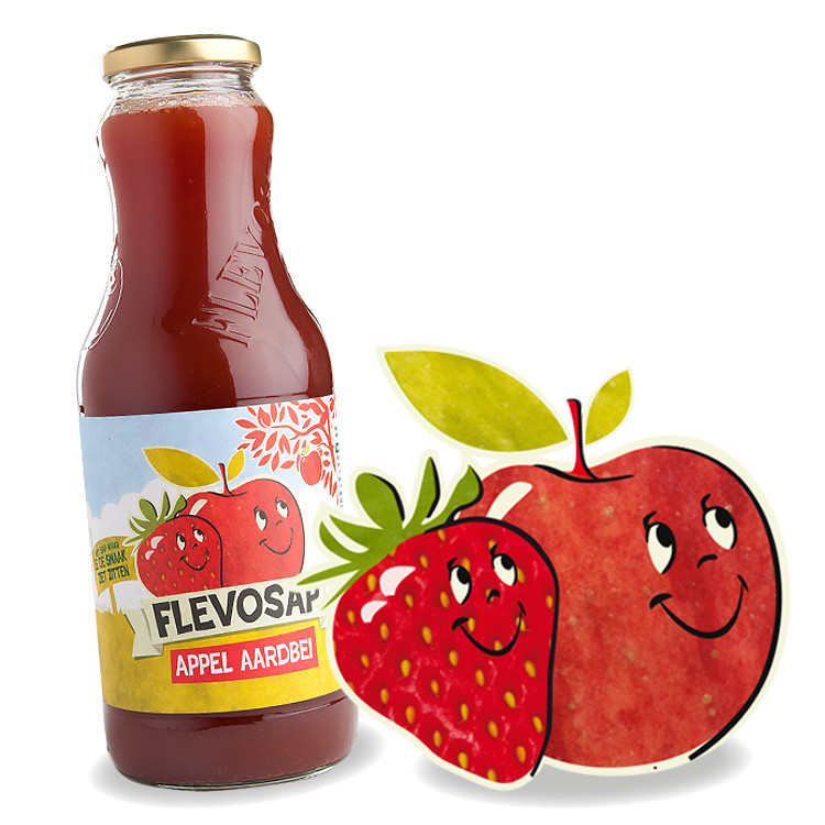 Flevosap appel-aardbei 6x1 ltr.
