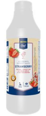 Dessertsaus aardbeien 1 kg.