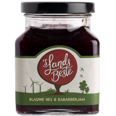 LandsBeste Jam Blauwe Bes&Rabarber 6x350