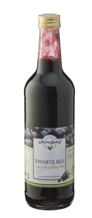 Marwijkshof zwarte bessensiroop 0,5 ltr