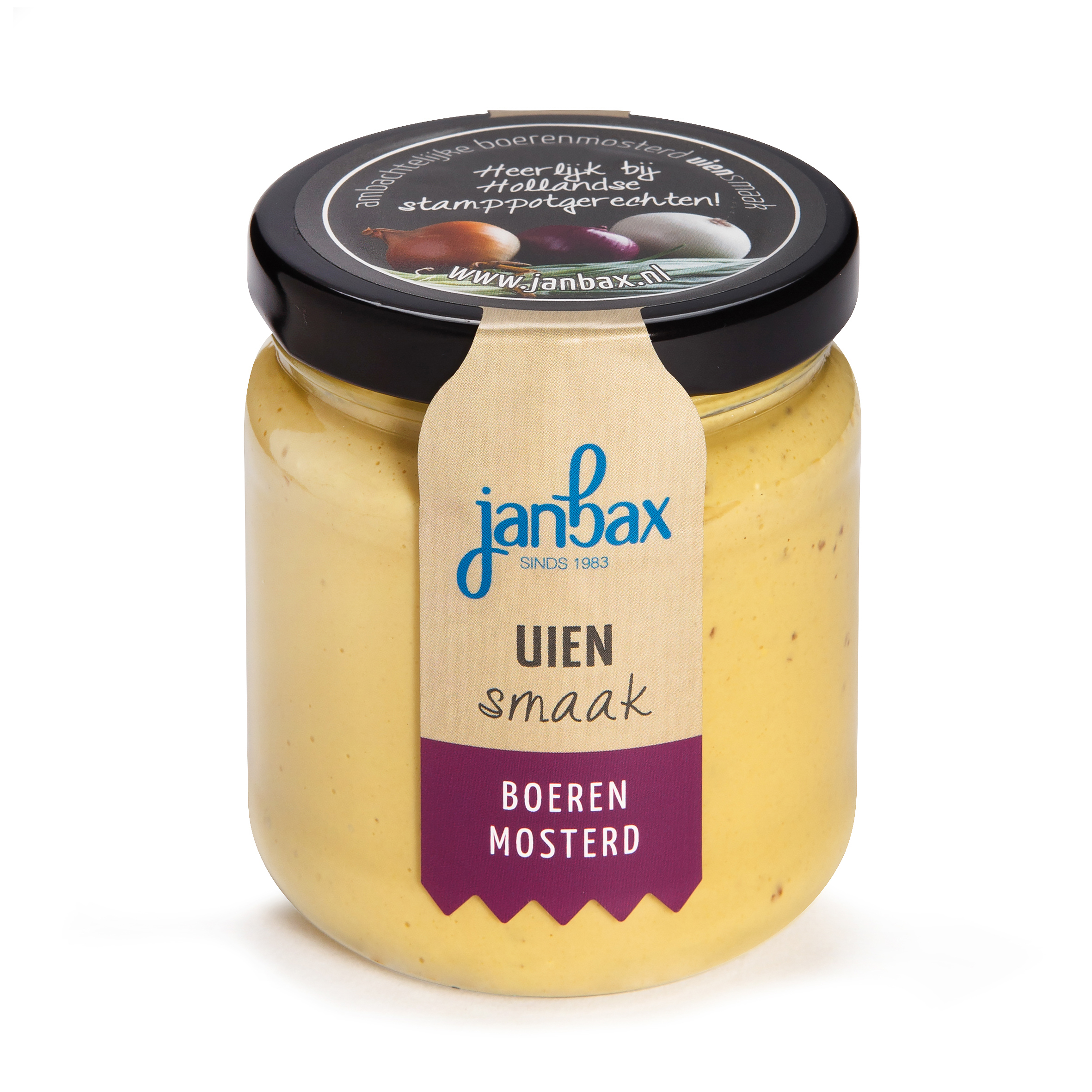 Mosterd Bax uien 180 gr.
