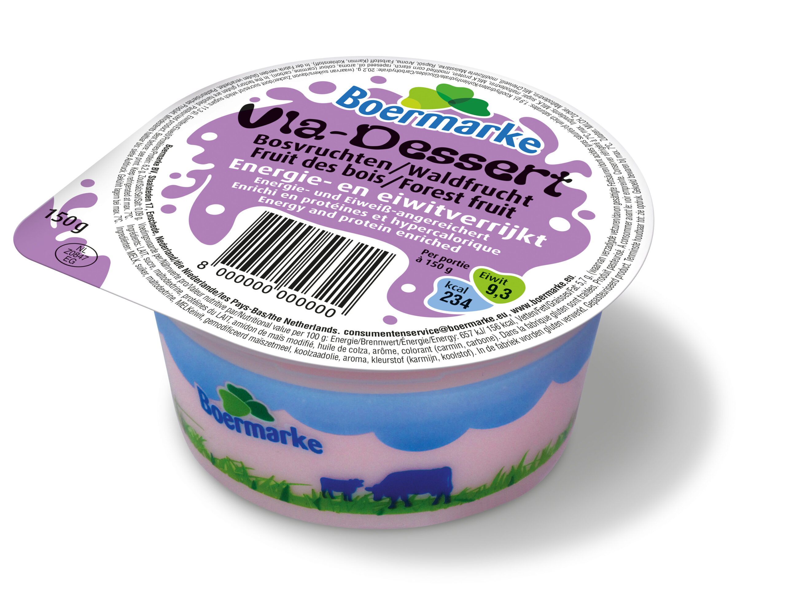 Vla-dessert E+EN Bosvrucht 12x150 gr.