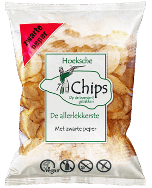 Hoeksche Chips zwarte peper 10x150 gr.