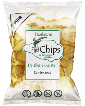 Hoeksche Chips puur zoutloos 10x150 gr.