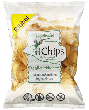 Hoeksche Chips ribbel zeezout 10x150 gr.