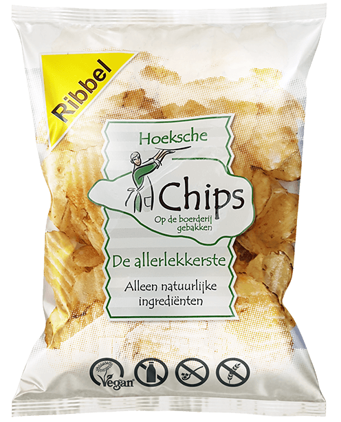 Hoeksche Chips ribbel zeezout 10x150 gr.
