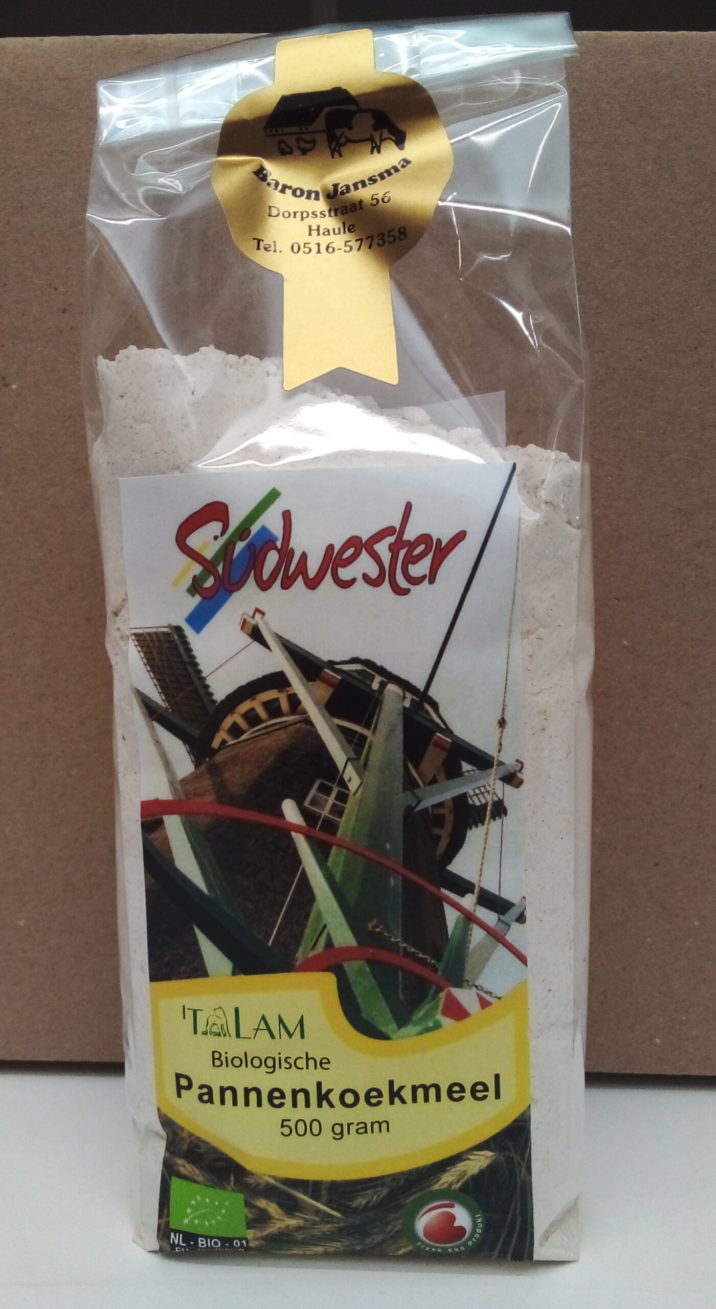 Pannenkoekmeel Bio 't Lam 500 gr.
