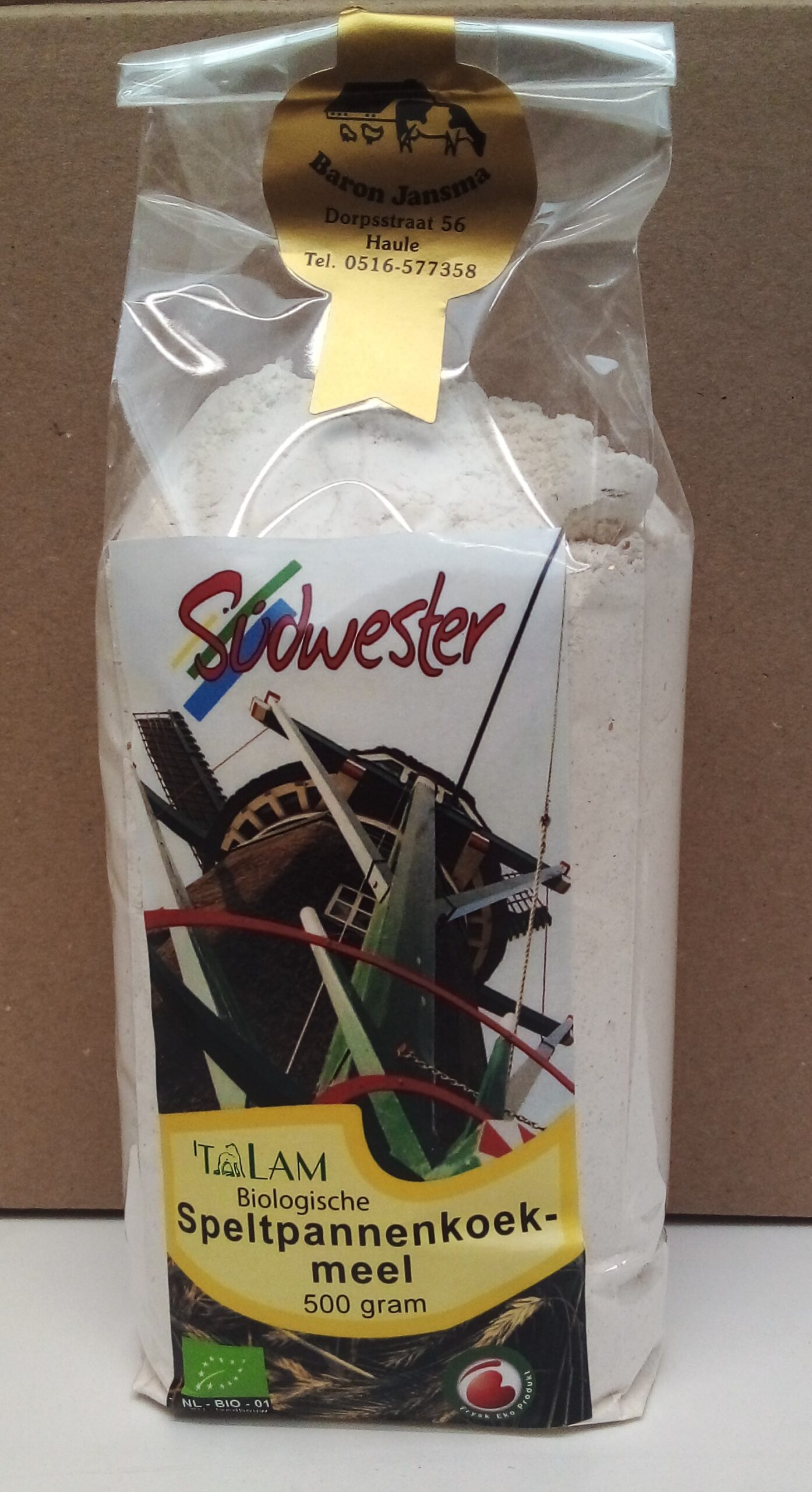 Speltpannekoekmeel Bio 't Lam 500 gr.