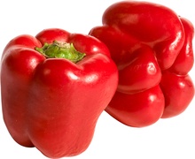 Paprika Rood (klasse 2) BIO 5x1 kg.