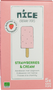 Roomijsjes aardbei slagroom BIO 6x5 stuk
