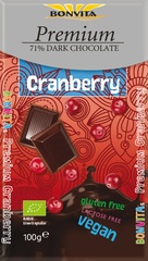 Chocoladereep puur cranberry BIO 12x100