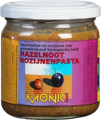 Hazelnoot-rozijnenpasta z.z BIO 6x330 gr