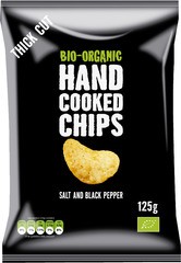 Hand cooked chips peper BIO 10x125 gr.