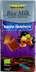 Raisin hazelnuts tablet BIO 12x100 gr.