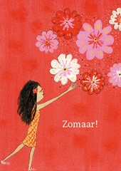 Meisje met bloemen  10x1 stuks