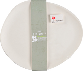 Wegwerp-bord, pebble 27cm 10x10 stuks