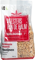 Krokante muesli rozijnen BIO 6x500 gr.