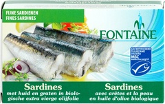 Sardines met huid en graten  10x120 gr.