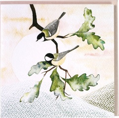 Twee vogels op tak 5x1 stuks