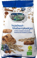 Hazelnoot-blueberrykoek BIO 6x150 gr.